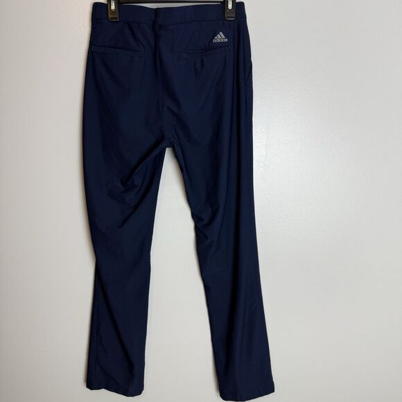 Adidas Navy Golf Pants Stretch Flat Dry Fitting Athletic Mens Size 30X32 - Picture 6 of 12
